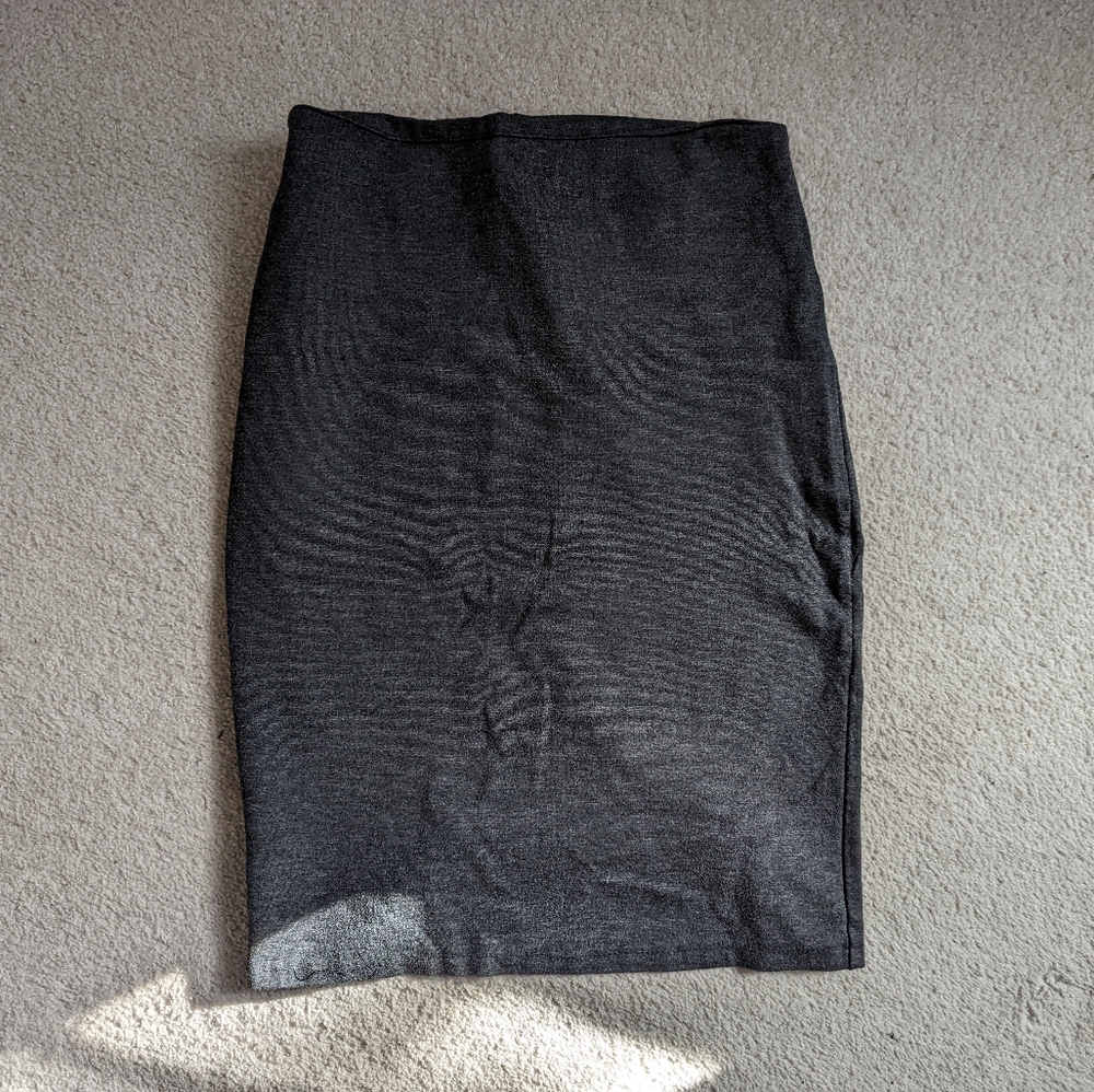 Grey Pencil Skirt Large